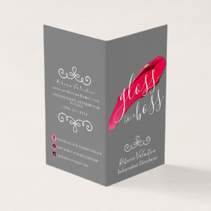 Glanz wie eine Chef-Lipsense gefaltete Visitenkarten