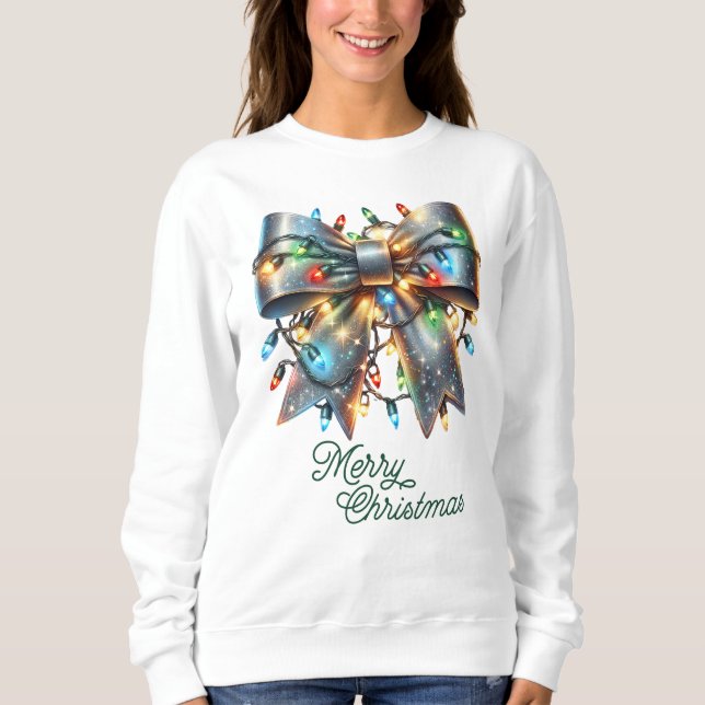 Glanzbogen mit Weihnachtslicht Sweatshirt (Vorderseite)