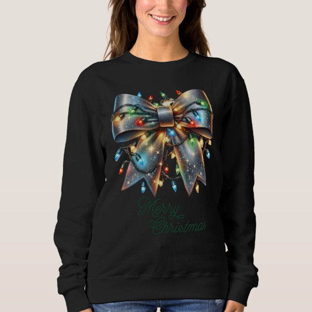Glanzbogen mit Weihnachtslicht Sweatshirt (Vorderseite)