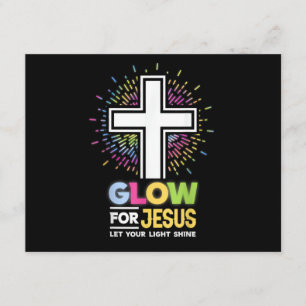Glänze für Jesus Christliches Kreuz T-Shirt Jesus Begleitkarte