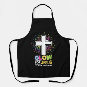 Glänze für Jesus Christliches Kreuz T-Shirt Jesus Schürze