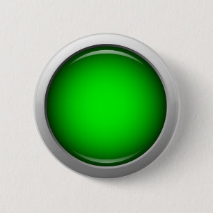 Glänzend Grün Rund Button