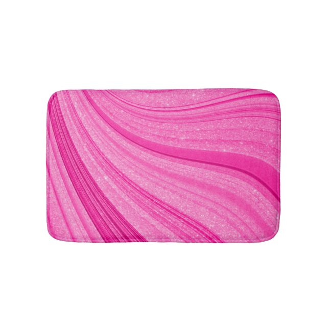 Glänzend Rosa Badematte (Vorderseite)