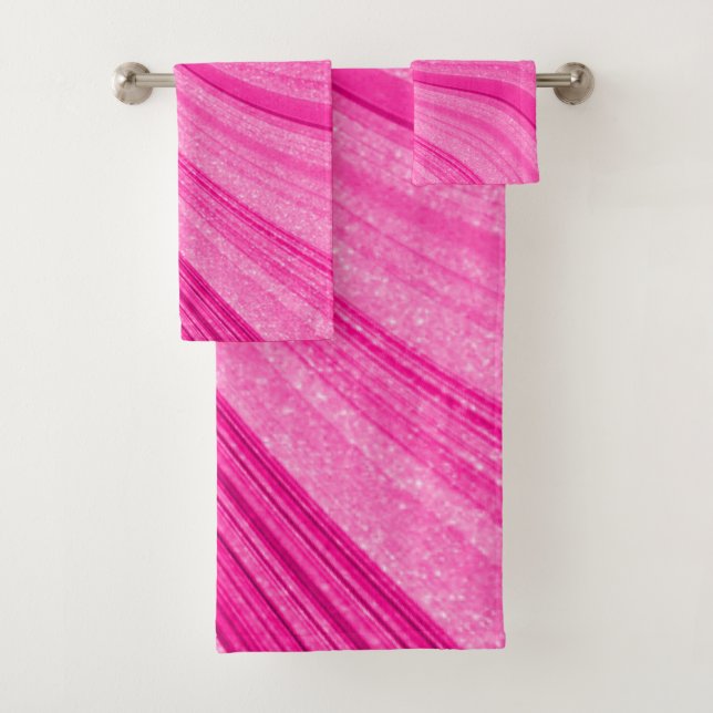 Glänzend Rosa Badhandtuch Set (Insitu)