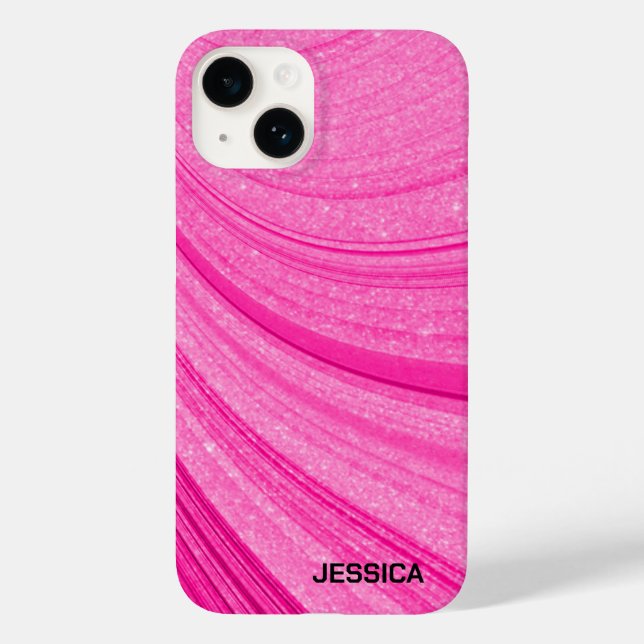 Glänzend rosa Case-Mate iPhone hülle (Rückseite)