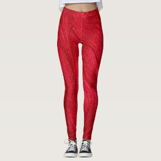 GLÄNZEND ROT LEGGINGS