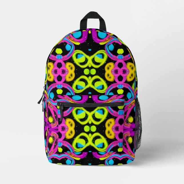 glänzende abstrakte Kunst Bedruckter Rucksack (Vorderseite)