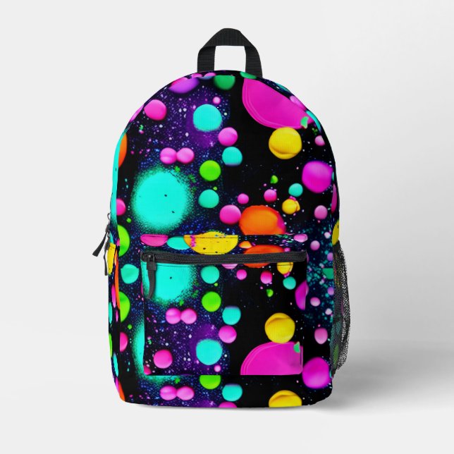 glänzende abstrakte Kunst Bedruckter Rucksack (Vorderseite)
