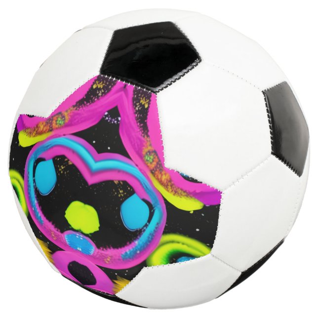 glänzende abstrakte Kunst Fußball (Dreiviertel)