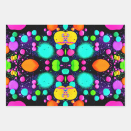 glänzende abstrakte Kunst Geschenkpapier Set