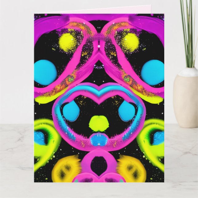 glänzende abstrakte Kunst Karte (Vorderseite)