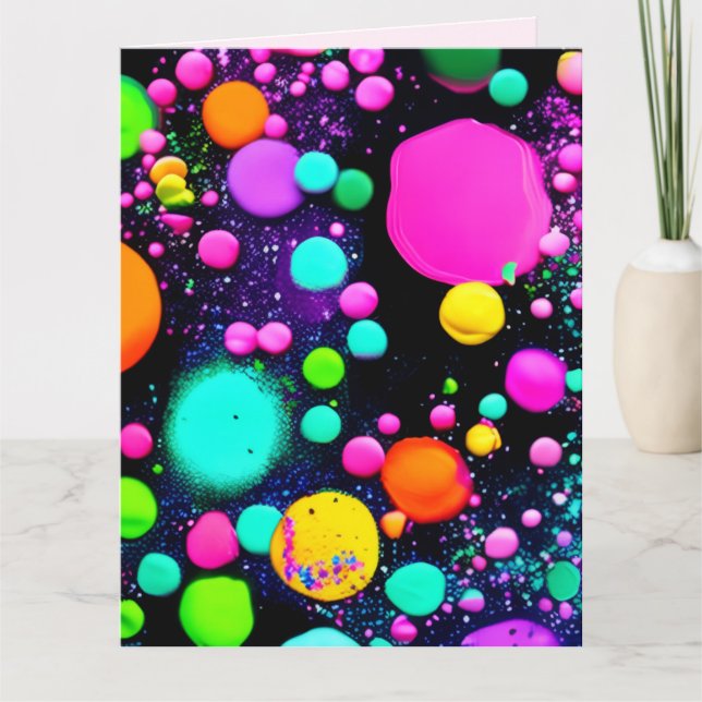 glänzende abstrakte Kunst Karte (Vorderseite)