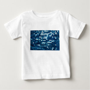 glänzende blaue Pailletten Baby T-shirt