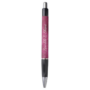 Glänzende Boysenberry Rosa Glitter Funkeln Kugelschreiber