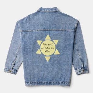 Glänzende Denimjacke Jeansjacke