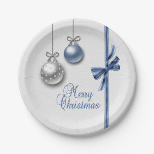 Glänzende elegante Weihnachtsbälle Pappteller