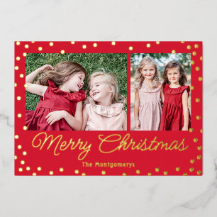 Glänzende Frohe Foil-Feiertagskarte Weihnachtskart Folien Feiertagskarte