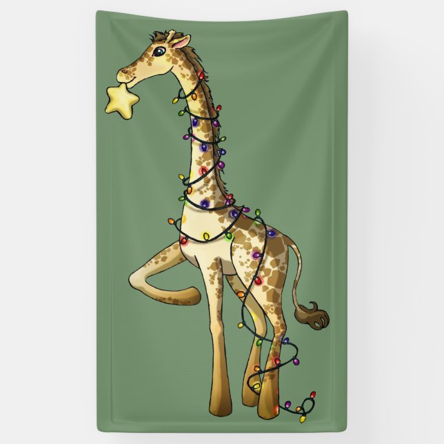 Glänzende Giraffe Banner (Vertikal)