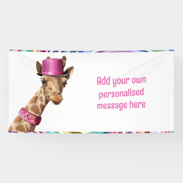 Glänzende Giraffe Banner (Horizontal)