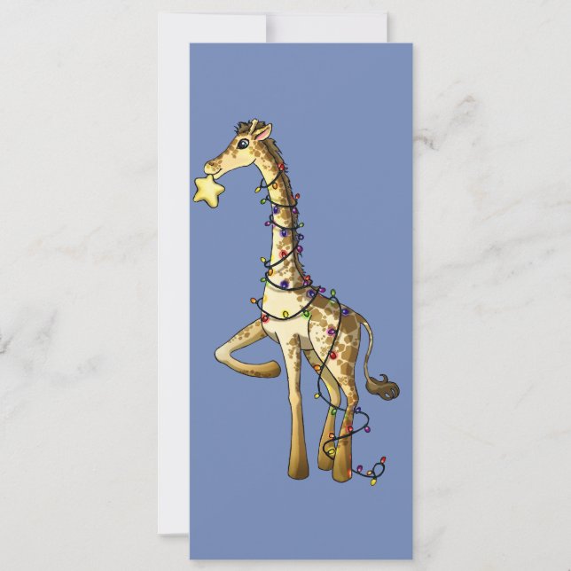 Glänzende Giraffe Einladung (Vorderseite)