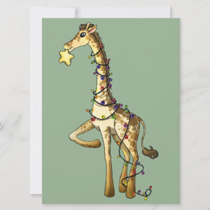 Glänzende Giraffe Einladung