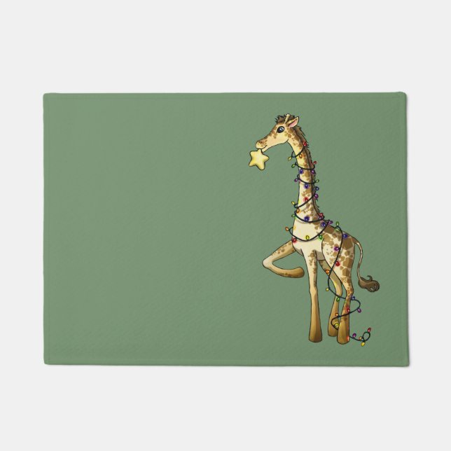 Glänzende Giraffe Fußmatte (Vorderseite)