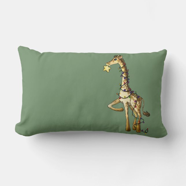 Glänzende Giraffe Lendenkissen (Vorderseite)
