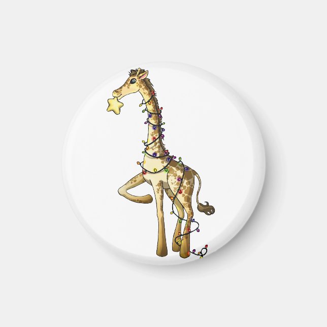 Glänzende Giraffe Magnet (Vorne)