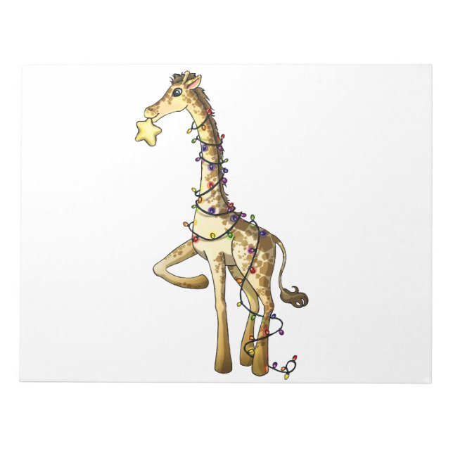 Glänzende Giraffe Notizblock (Vorderseite)