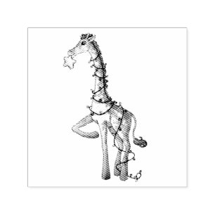 Glänzende Giraffe Permastempel