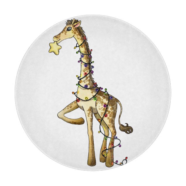 Glänzende Giraffe Schneidebrett (Vorderseite)