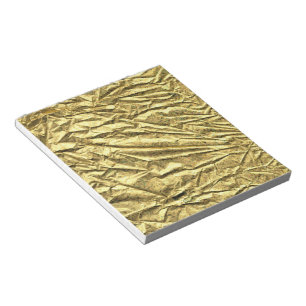 Glänzende Goldfolie Notizblock