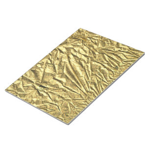 Glänzende Goldfolie Notizblock
