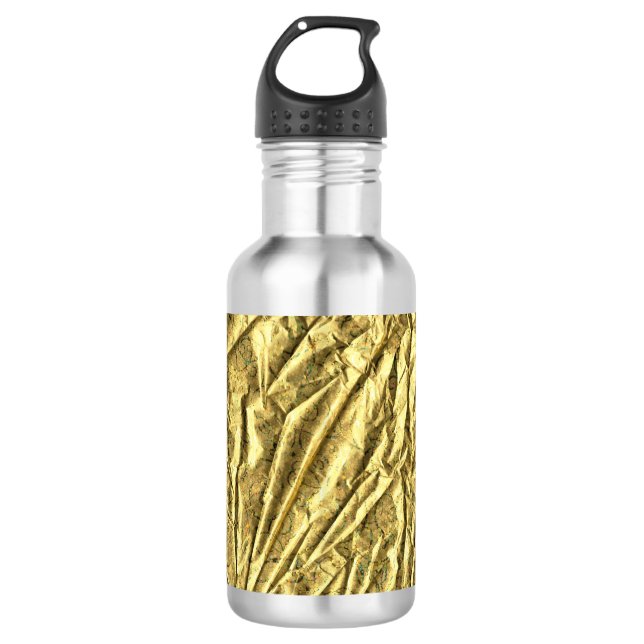 Glänzende Goldfolie Trinkflasche (Vorderseite)