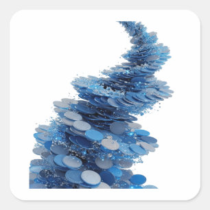 Glänzende graue DNA COINAGE Aufkleber Kunst