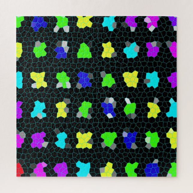 glänzende Karo aus festem Glas, Puzzle (Vertikal)
