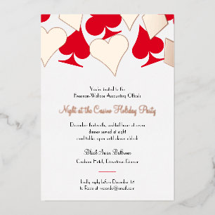 Glänzende Kartenfarben Casino Nacht Party Einladun Folieneinladung