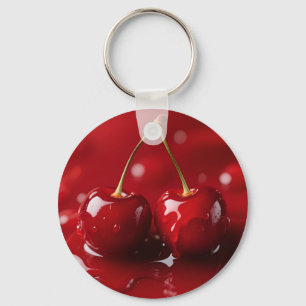 Glänzende Kirschen Rote Sirup-Fantasie Schlüsselanhänger