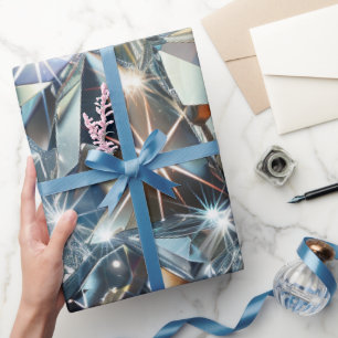Glänzende klare Diamanten Geschenkpapier