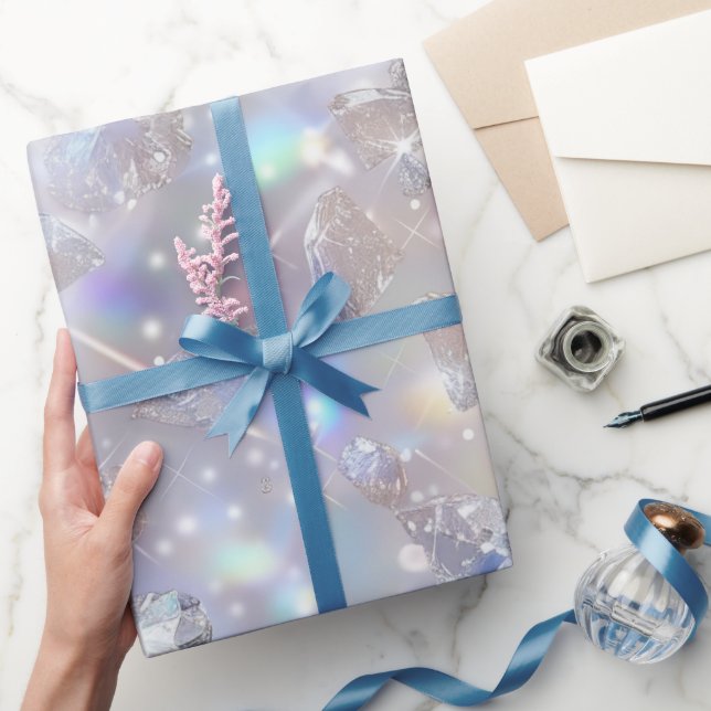 Glänzende klare Diamanten  Geschenkpapier (Schenken)