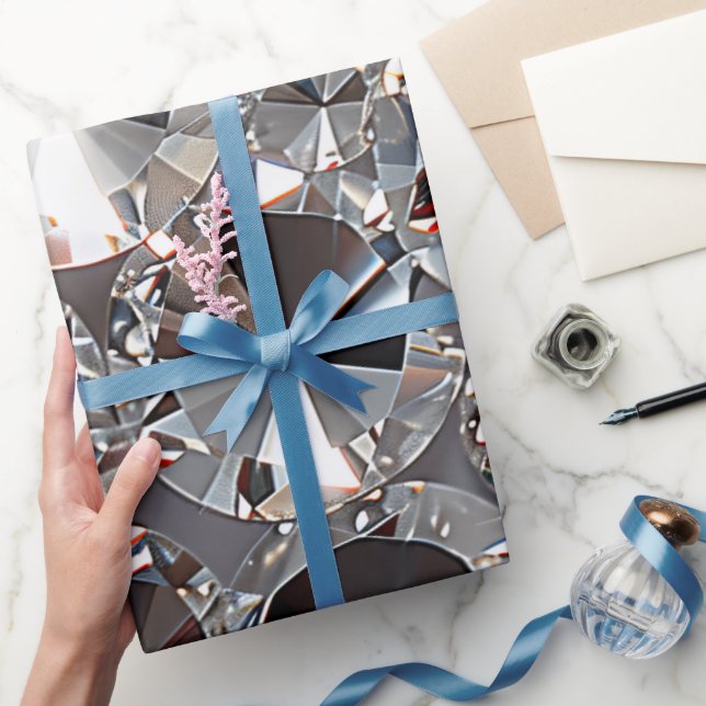 Glänzende klare Diamanten  Geschenkpapier (Schenken)