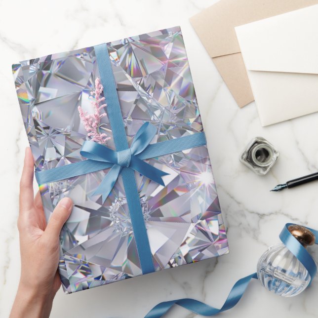 Glänzende klare Diamanten  Geschenkpapier (Schenken)