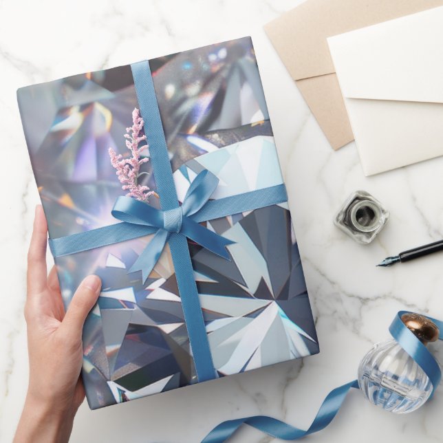Glänzende klare Diamanten  Geschenkpapier (Schenken)
