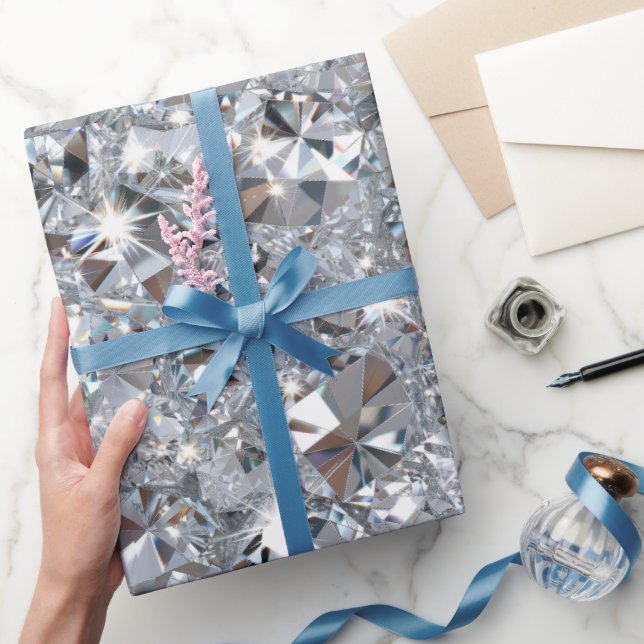 Glänzende klare Diamanten  Geschenkpapier (Schenken)