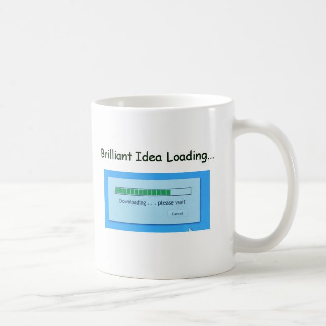 Glänzende ladende Idee. Tasse (Rechts)
