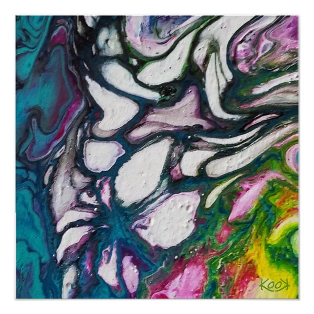 Glänzende Poster - Abstrakte Kunst - Wanddekoratio (Vorderseite)