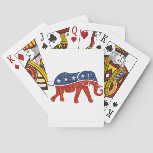 glänzende republikanische Elefant Spielkarten