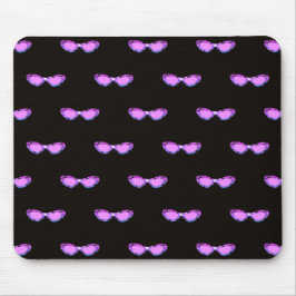 Glänzende rosa Bougie-Sonnenbrille Mousepad