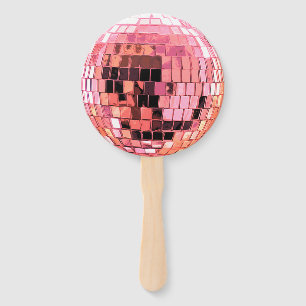 Glänzende rosa Metallic-Diskokugel Fächer