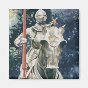 "Glänzende Rüstungs-" Ritter-Aquarell Magnet